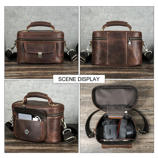 CONTACT'S Genuine Leather Men’s Shoulder Bag