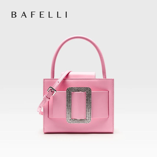 BAFELLI Women's Leather Fashion Pink Evening Handbag