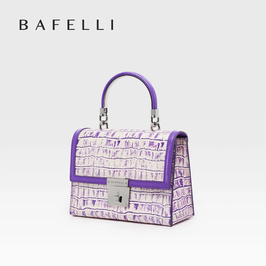 BAFELLI Women’s Wool New Luxury Purple Evening Shoulder Bag