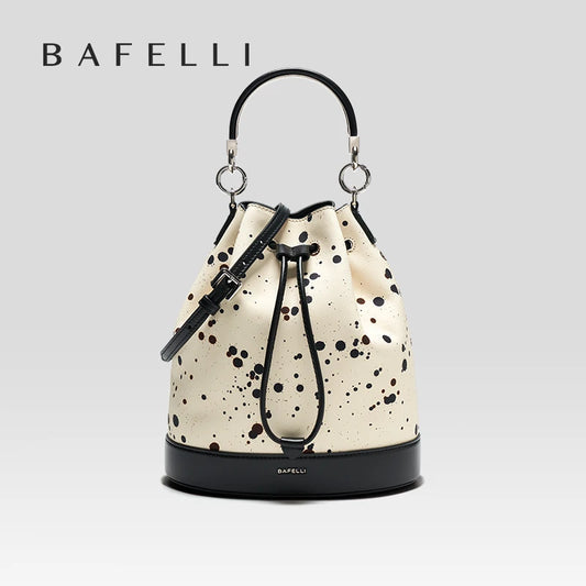 BAFELLI Women’s Leather Luxury Spring Summer Bucket Bag