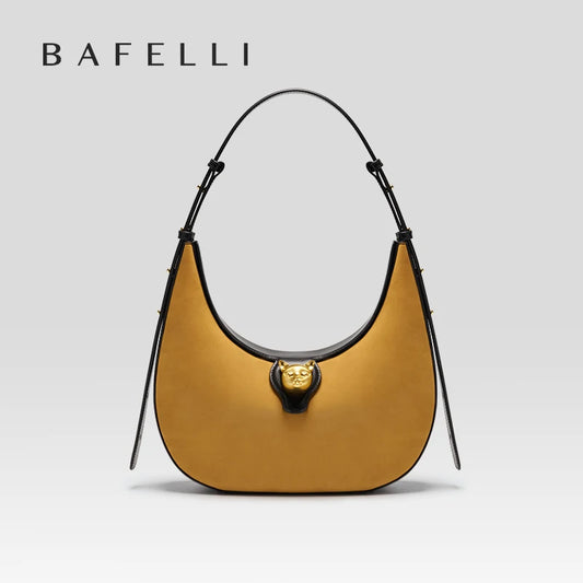 BAFELLI Women’s Leather Cat Series Hobo Shoulder Handbag